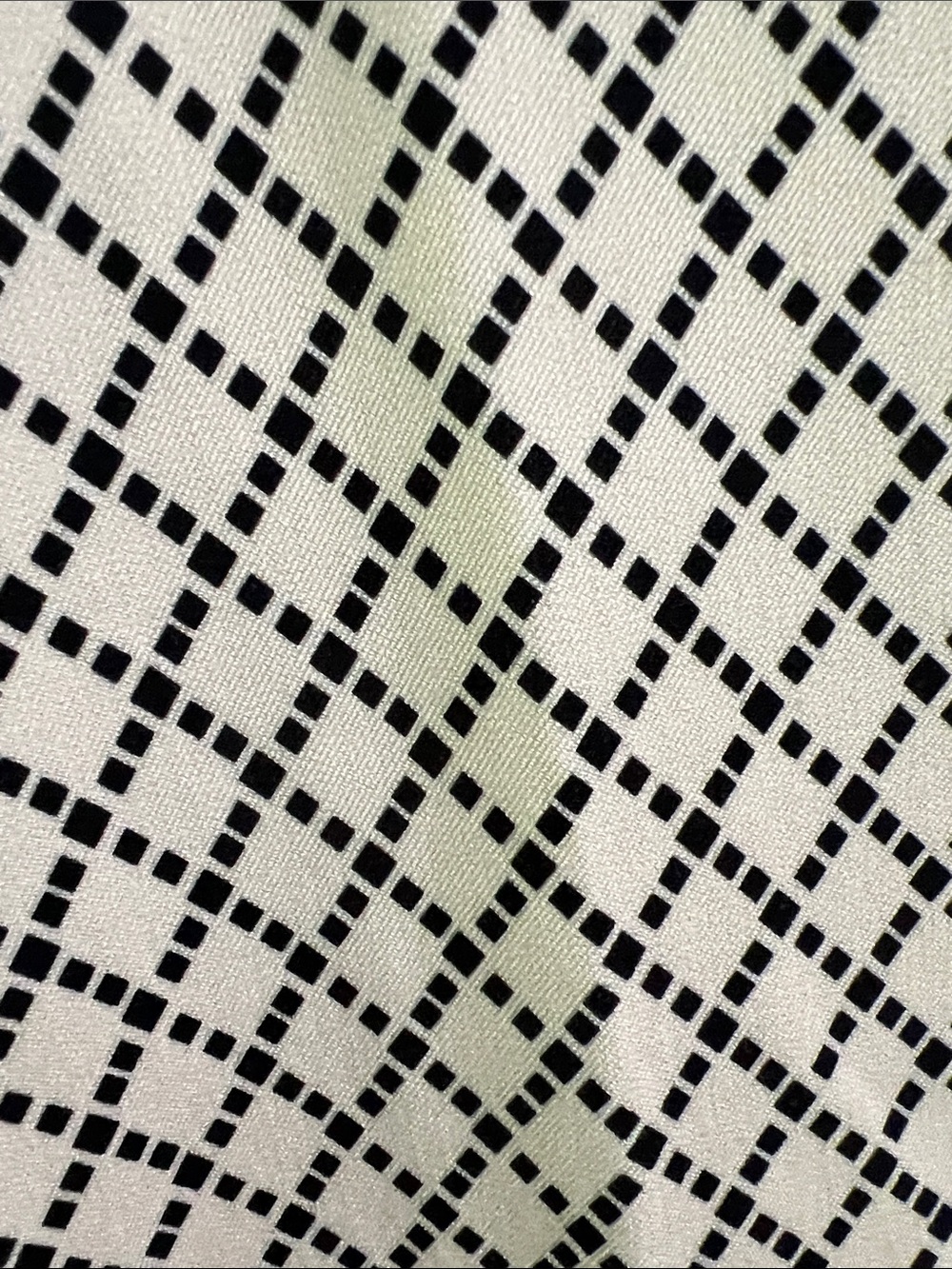 Banana Republic Cream Pants with Black Lattice Print - Picture 3 of 5